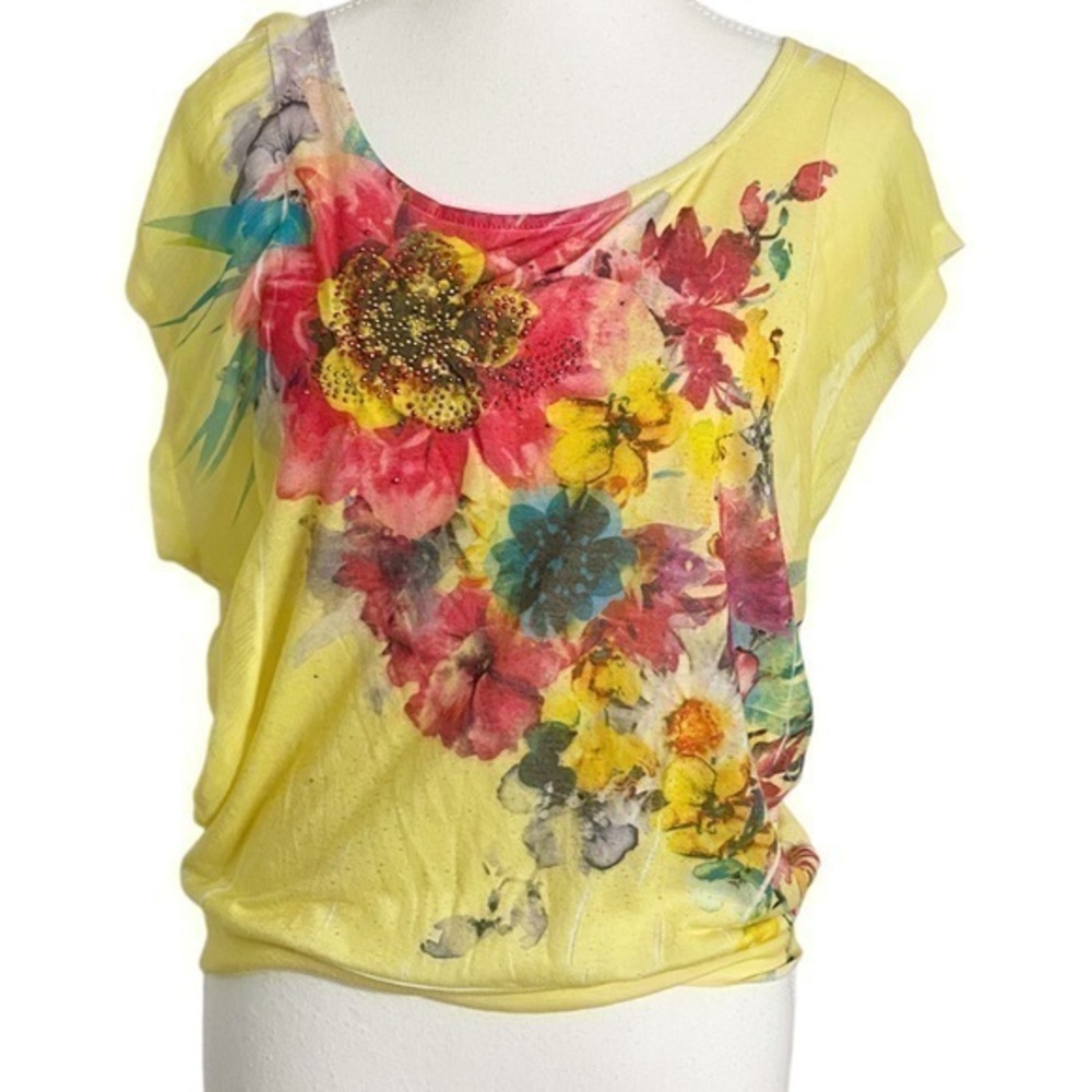 Live To Be Spoiled Yellow Floral Top